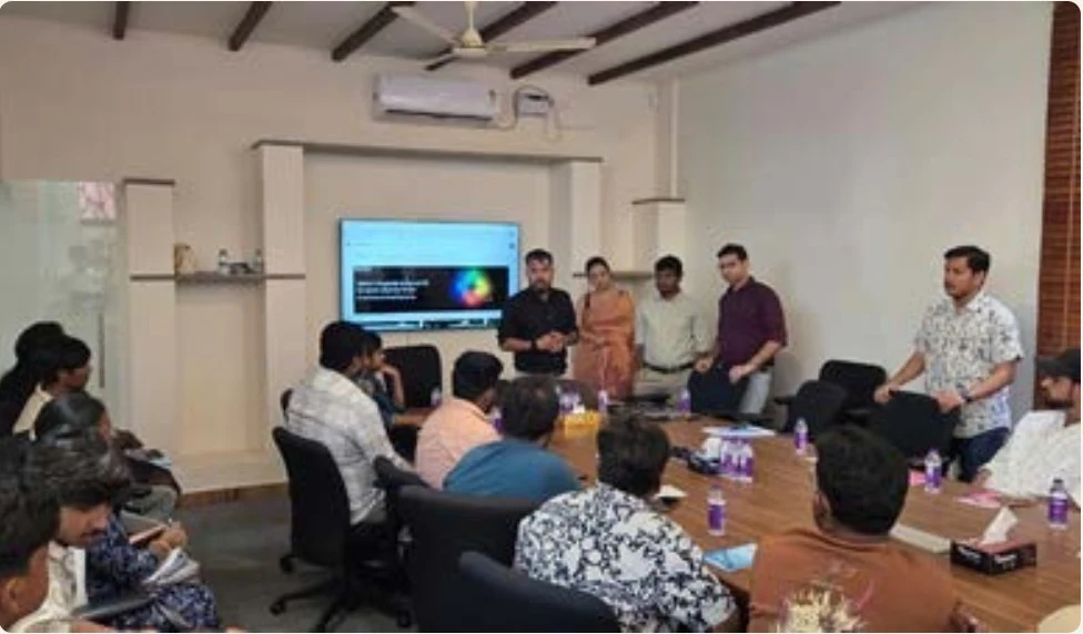 Participants in the social media workshop for the office of K.J. George